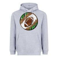 Heather Grey American Football Round Carrings 2 Heavyweight Hoodie - BundleAndBundleShop