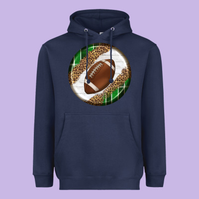 American Football Round Carrings 2 Heavyweight Hoodie Designed By Bundleandbundleshop