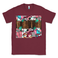 Burgundy custom name Classic Tee - LillyAllenDesigns