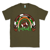 Army Green Football Rainbow Classic Tee - RanaPortraitStore