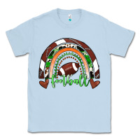 Dusty Blue Football Rainbow Classic Tee - RanaPortraitStore