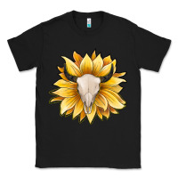 Black sunflower bull skull Classic Tee - JahusDesignShop