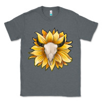 Charcoal Heather sunflower bull skull Classic Tee - JahusDesignShop