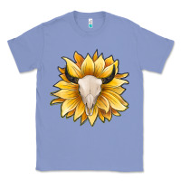 Colony Blue sunflower bull skull Classic Tee - JahusDesignShop