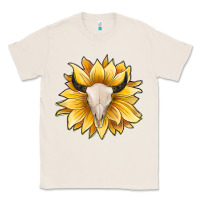 Natural sunflower bull skull Classic Tee - JahusDesignShop