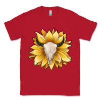 Red sunflower bull skull Classic Tee - JahusDesignShop
