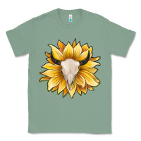 Sage sunflower bull skull Classic Tee - JahusDesignShop