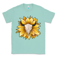 Seafoam sunflower bull skull Classic Tee - JahusDesignShop