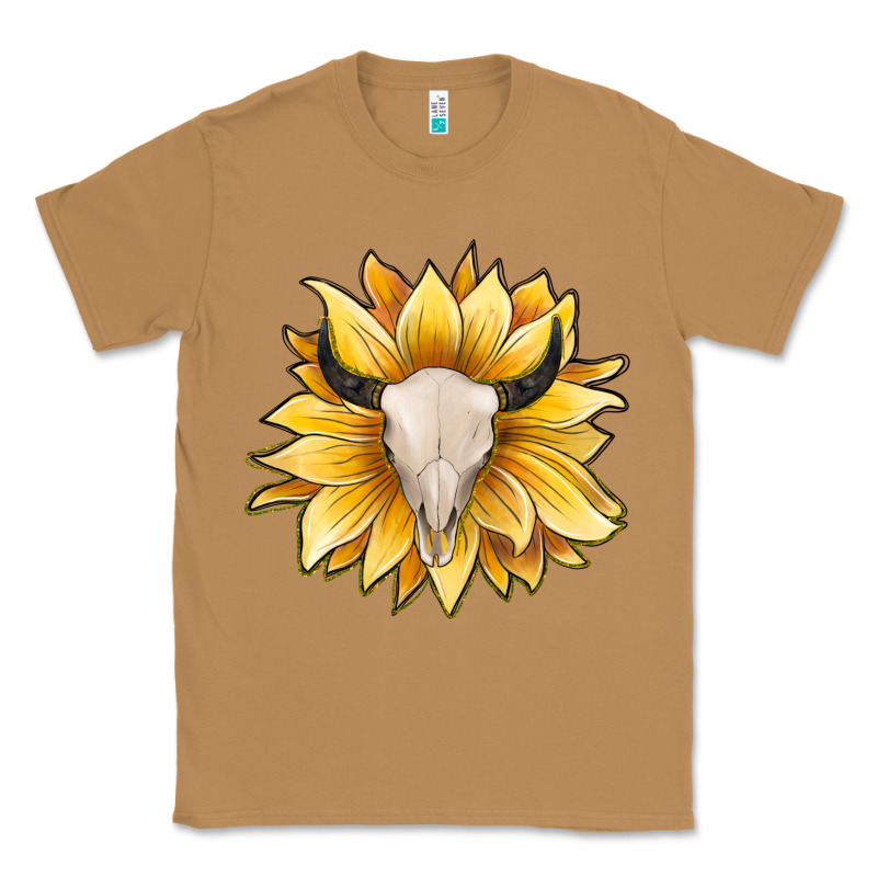 Sunflower Bull Skull Classic Tee by JahusDesignShop | Teevron