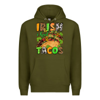 Army Green St. Patrick's Irish i had tacos Premium Hoodie - OliviaCreatesArt