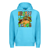 Ocean Blue St. Patrick's Irish i had tacos Premium Hoodie - OliviaCreatesArt