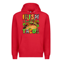 Red St. Patrick's Irish i had tacos Premium Hoodie - OliviaCreatesArt