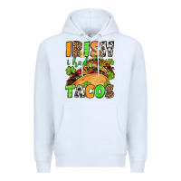 White St. Patrick's Irish i had tacos Premium Hoodie - OliviaCreatesArt