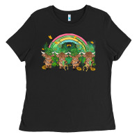 Black st patrick's day baby highland cow Ladies Tee - MaliasSmallBusiness