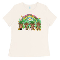 Bone st patrick's day baby highland cow Ladies Tee - MaliasSmallBusiness