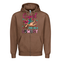Chestnut cupid find me a cowboy Zipper Hoodie - OliviaCreatesArt