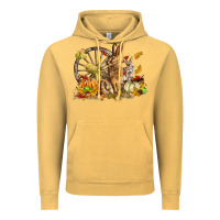 Vintage Mustard Fall Rabbit Vintage Hoodie - LillyAllenDesigns