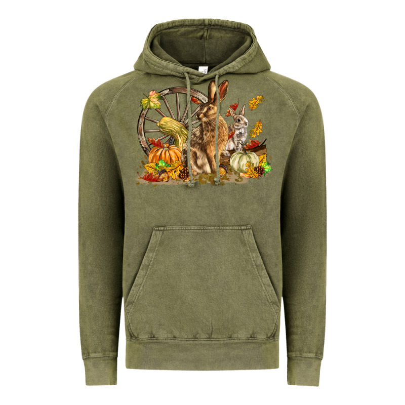 Fall Rabbit Vintage Hoodie by LillyAllenDesigns | Teevron