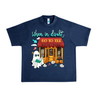 Navy when in doubt go to the bookstore Urban Heavy Tee - Artiststas