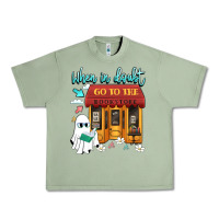 Oil Green when in doubt go to the bookstore Urban Heavy Tee - Artiststas
