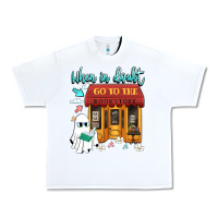 White when in doubt go to the bookstore Urban Heavy Tee - Artiststas