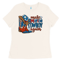 Bone make america cowboy again Ladies Tee - MaliasSmallBusiness