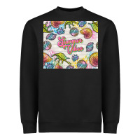 Black summer vibes with sea shells Heavyweight Sweatshirt - TumblerDesignByShophia