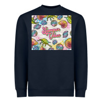 Navy summer vibes with sea shells Heavyweight Sweatshirt - TumblerDesignByShophia