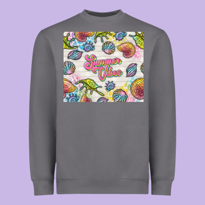 Summer Vibes With Sea Shells Heavyweight Sweatshirt Designed By Tumblerdesignbyshophia