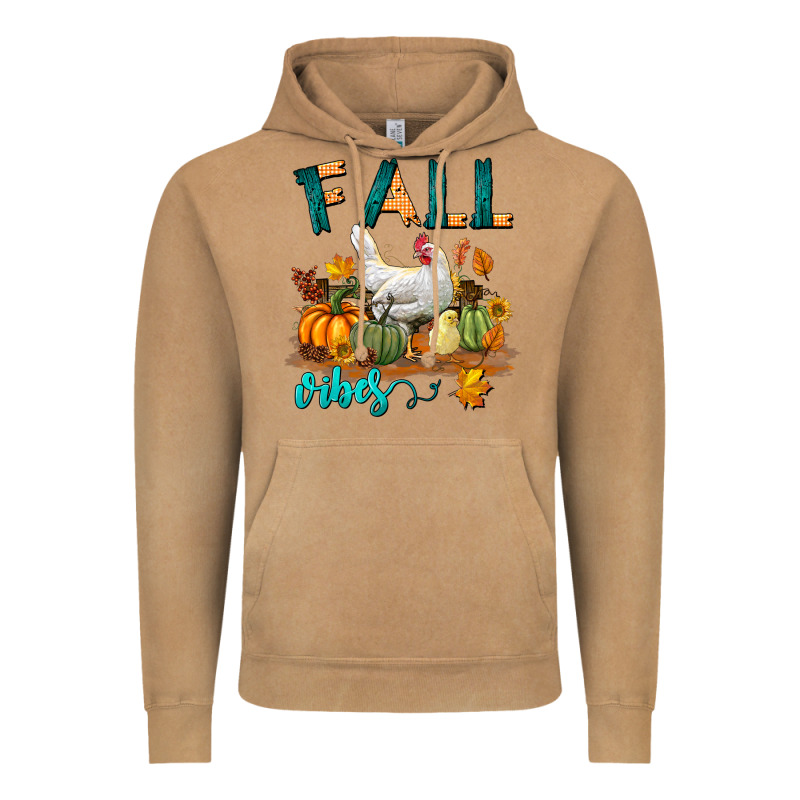 Fall Vibes Chicken Vintage Hoodie by LillyAllenDesigns | Teevron