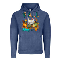 Vintage Denim Fall Vibes Chicken Vintage Hoodie - LillyAllenDesigns