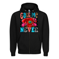 Black call me never olivia Zipper Hoodie - OliviaCreatesArt