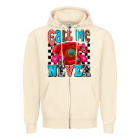 Sandshell call me never olivia Zipper Hoodie - OliviaCreatesArt