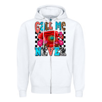 White call me never olivia Zipper Hoodie - OliviaCreatesArt