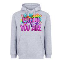 Heather Grey Be Proud Of Who You Are Heavyweight Hoodie - BundleAndBundleShop