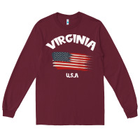Burgundy VIRGINIA U.S.A Long Sleeve Tee - Bettercallsaul