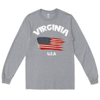 Heather Grey VIRGINIA U.S.A Long Sleeve Tee - Bettercallsaul