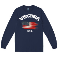 Navy VIRGINIA U.S.A Long Sleeve Tee - Bettercallsaul