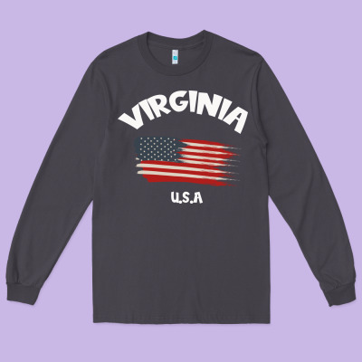 Virginia U.s.a Long Sleeve Tee Designed By Bettercallsaul
