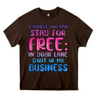 Chocolate Brown 2 places you can stay for free in your lane and ou Heavy Core Tee - MaliasSmallBusiness