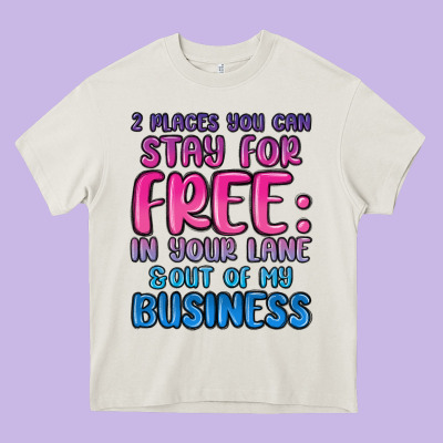 2 Places You Can Stay For Free In Your Lane And Ou Heavy Core Tee Designed By Maliassmallbusiness