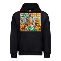 Black Hello Fall Rabbit Urban Hoodie - LillyAllenDesigns