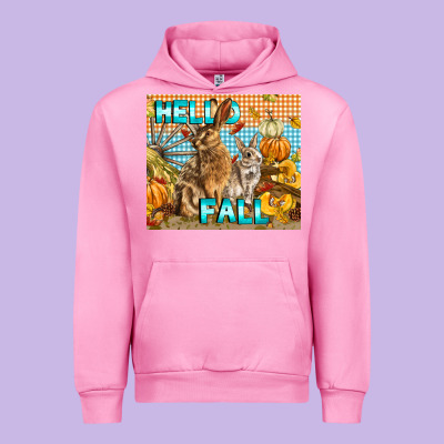 Hello Fall Rabbit Urban Hoodie Designed By Lillyallendesigns