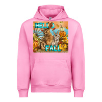 Fuchsia Pink Hello Fall Rabbit Urban Hoodie - LillyAllenDesigns