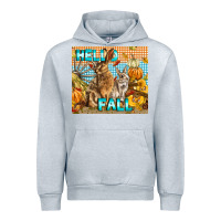 Heather Grey Hello Fall Rabbit Urban Hoodie - LillyAllenDesigns