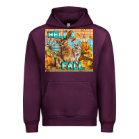 Mauve Wine Hello Fall Rabbit Urban Hoodie - LillyAllenDesigns