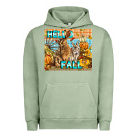 Pigment Oil Green Hello Fall Rabbit Urban Hoodie - LillyAllenDesigns