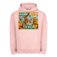 Pigment Salmon Hello Fall Rabbit Urban Hoodie - LillyAllenDesigns