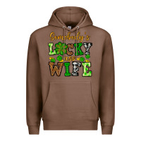 Chestnut St. Patrick's Somebody’s lucky ass wife Premium Hoodie - OliviaCreatesArt