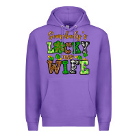 Purple St. Patrick's Somebody’s lucky ass wife Premium Hoodie - OliviaCreatesArt